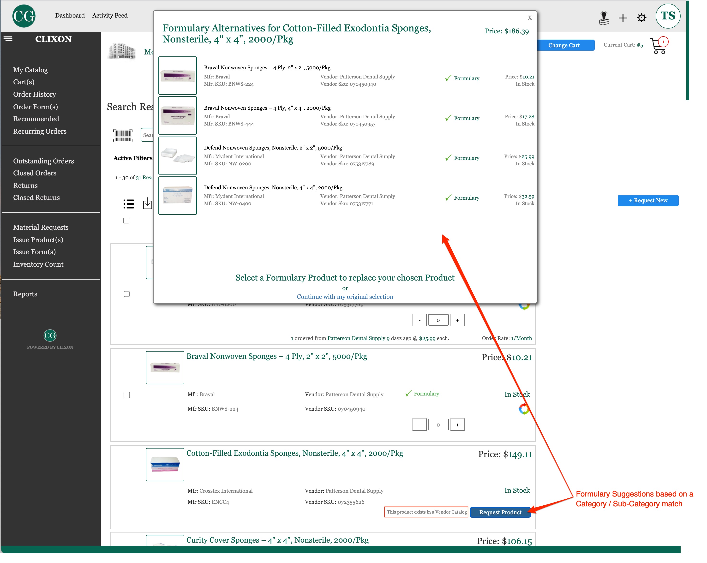 Formulary Suggestions (alternatives)